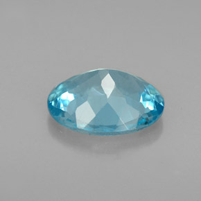 Apatite naturale blu da 2,42 ct, taglio ovale, VS-SI