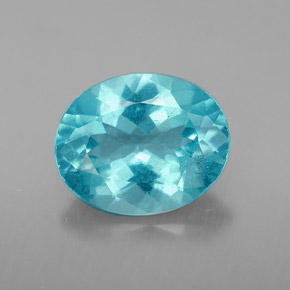 Apatite naturale blu da 2,33 ct, taglio ovale, VS-SI
