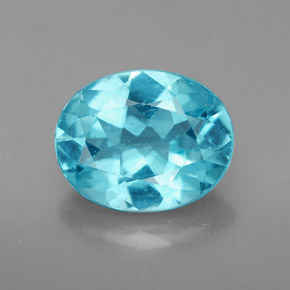 Apatite naturale blu da 2,88 ct, taglio ovale, VS-SI