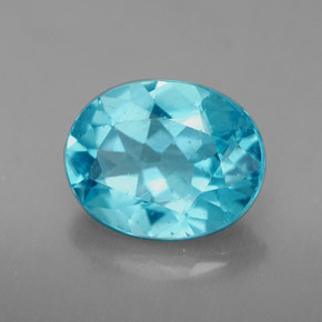 Apatite naturale blu da 2,88 ct, taglio ovale, VS-SI