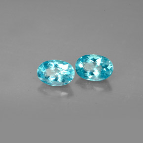 Apatite naturale blu da  ct, taglio ovale, VS