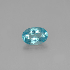 Apatite naturale blu da 0,53 ct, taglio ovale, VS