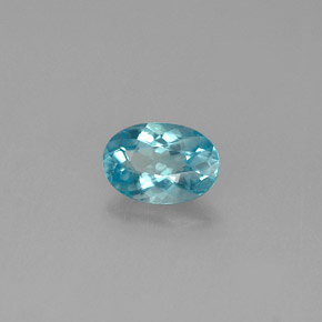 Apatite naturale blu da 0,53 ct, taglio ovale, VS