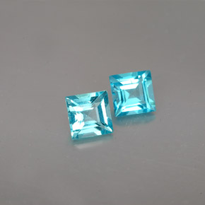 Apatite naturale blu da  ct, quadrato, VS