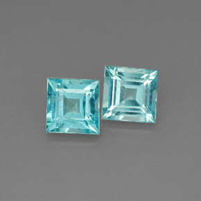 Apatite naturale blu da  ct, quadrato, VS