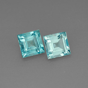 Apatite naturale blu da  ct, quadrato, VS