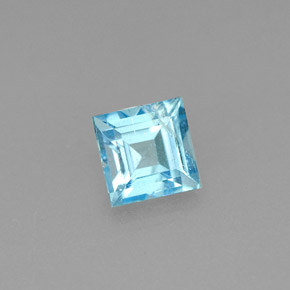 Apatite naturale blu da 0,74 ct, quadrato, VS-SI