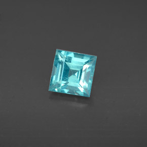 Apatite naturale blu da 0,71 ct, quadrato, VS
