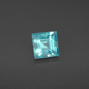 Apatite naturale blu da 0,71 ct, quadrato, VS