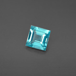 Apatite naturale blu da 0,68 ct, quadrato, VS