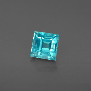 Apatite naturale blu da 0,82 ct, quadrato, VS