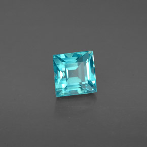 Apatite naturale blu da 0,82 ct, quadrato, VS