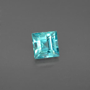 Apatite naturale blu da 0,77 ct, quadrato, VS