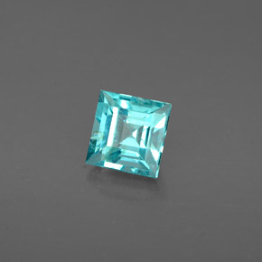 Apatite naturale blu da 0,77 ct, quadrato, VS