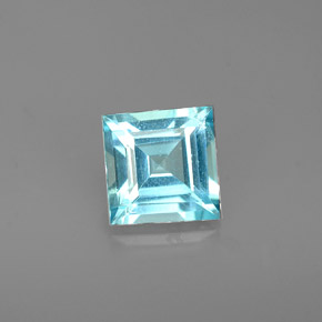 Apatite naturale blu da 0,79 ct, quadrato, VS