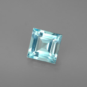 Apatite naturale blu da 0,79 ct, quadrato, VS