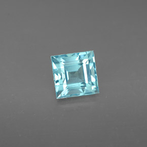 Apatite naturale blu da 0,83 ct, quadrato, VS