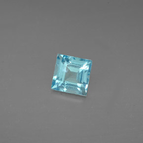 Apatite naturale blu da 0,63 ct, quadrato, VS