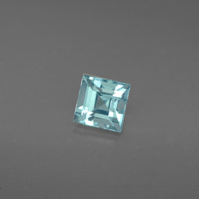 Apatite naturale blu da 0,63 ct, quadrato, VS