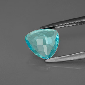 Apatite naturale blu da 1,22 ct, trillion, VVS-VS