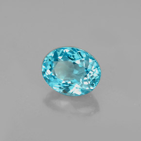 Apatite Azzurro naturale da 1.17 ct, Taglio ovale, VVS-VS