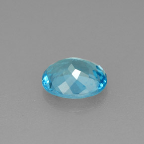 Apatite naturale blu da 0,84 ct, taglio ovale, VS