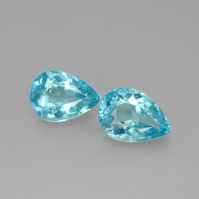 Apatite naturale blu da  ct, taglio a pera, VS-SI