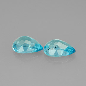 Apatite naturale blu da  ct, taglio a pera, VS-SI
