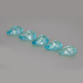 Apatite naturale blu da  ct, taglio a pera, VS