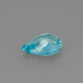 Apatite naturale blu da 0,71 ct, taglio a pera, VS