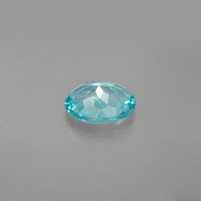 Apatite naturale blu da 1,29 ct, taglio ovale, VS