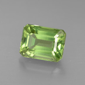 Apatite naturale verde da 1,97 ct, taglio smeraldo, VS
