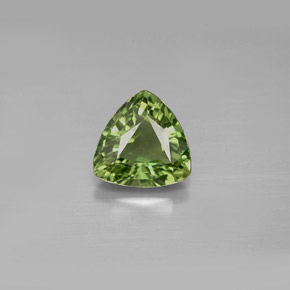 Apatite naturale verde da 1,55 ct, trillion, VS