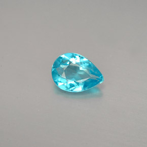 Apatite naturale blu da 0,67 ct, taglio a pera, VS