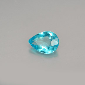 Apatite naturale blu da 0,67 ct, taglio a pera, VS
