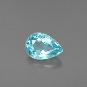 Apatite naturale blu da 0,71 ct, taglio a pera, VS