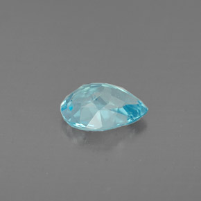 Apatite naturale blu da 0,71 ct, taglio a pera, VS
