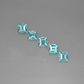 Apatite naturale blu da  ct, quadrato, VS
