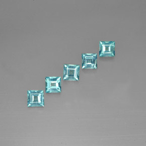 Apatite naturale blu da  ct, quadrato, VS