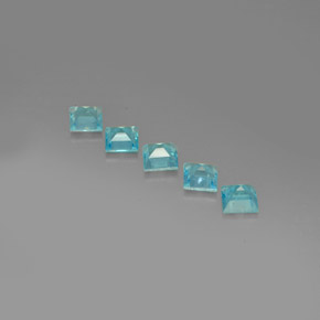 Apatite naturale blu da  ct, quadrato, VVS-VS