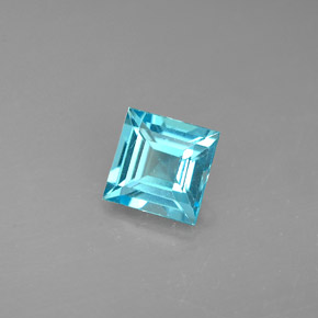 Apatite naturale blu da 0,66 ct, quadrato, VS