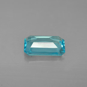 Apatite naturale blu da 1,50 ct, taglio smeraldo, VS