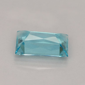 Apatite naturale blu da 1,19 ct, baguette, VS