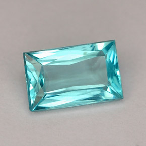 Apatite Azzurro naturale da 1.27 ct, Taglio a baguette, VS