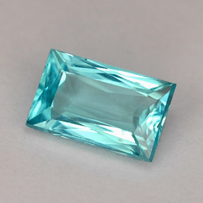 Apatite Azzurro naturale da 1.27 ct, Taglio a baguette, VS