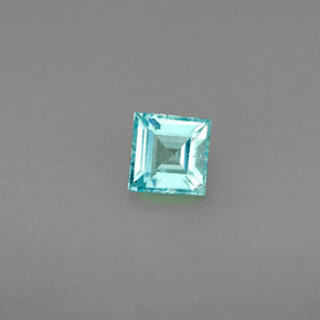 Apatite naturale blu da 0,44 ct, quadrato, VS