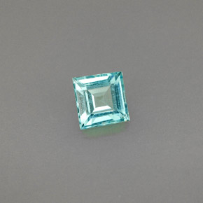 Apatite naturale blu da 0,44 ct, quadrato, VS