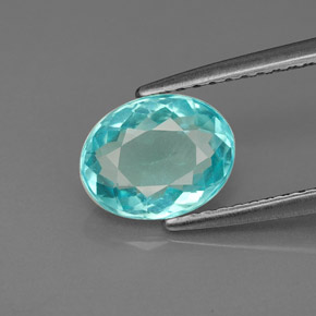 Apatite Azzurro naturale da 1.44 ct, Taglio ovale, VS-SI