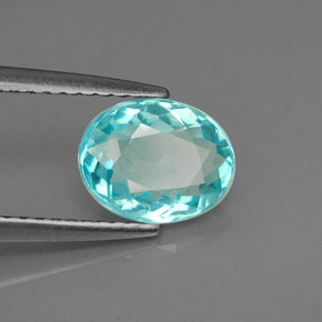Apatite Azzurro naturale da 1.44 ct, Taglio ovale, VS-SI