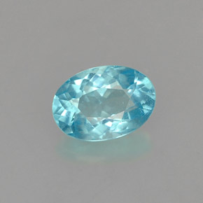 Apatite naturale blu da 0,60 ct, taglio ovale, VS-SI